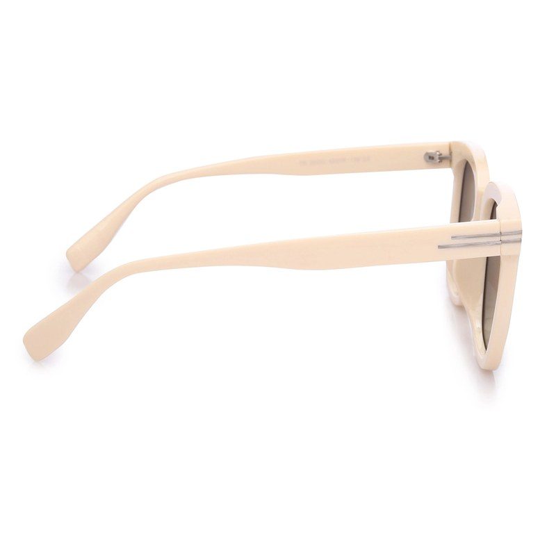 Talora Cream Extra-Large Full Rim Wayfarer Sunglasses for Men & Women HASHTAG X VOSNO — Hashtag Eyewears