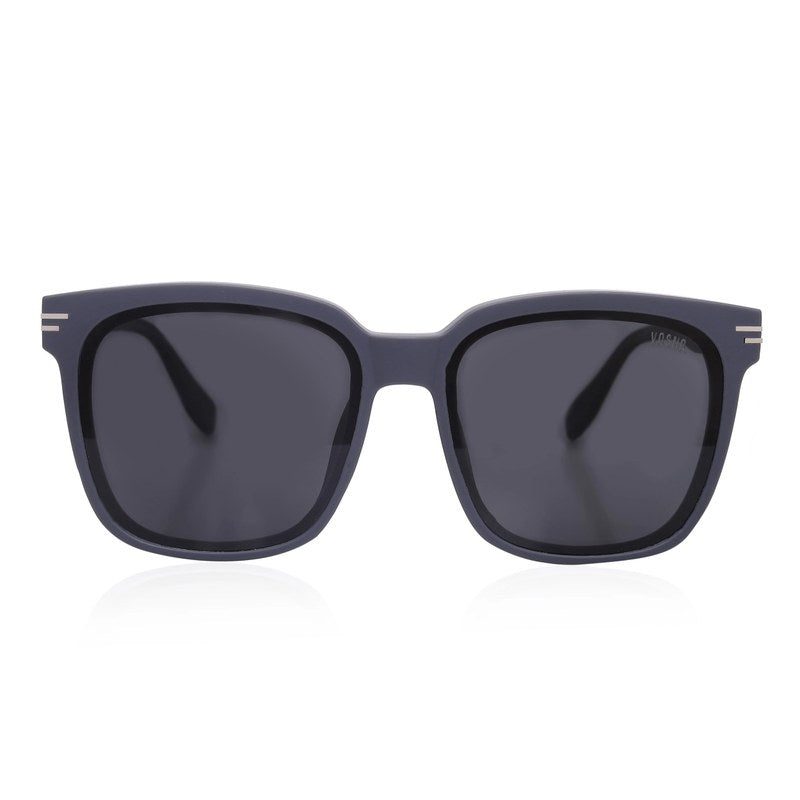 Talora Grey Extra-Large Full Rim Wayfarer Sunglasses for Men & Women HASHTAG X VOSNO — Hashtag Eyewears