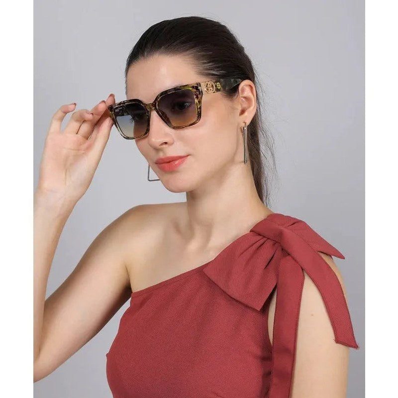 Tempora Green Black Texture Medium Full Rim Rectangle Sunglasses for Men & Women — Hashtag Eyewears