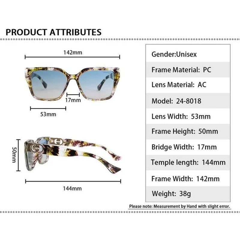 Tempora Green Black Texture Medium Full Rim Rectangle Sunglasses for Men & Women — Hashtag Eyewears
