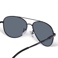 Tessera | Black Medium Full Rim Aviator Sunglasses for Men & Women [Polarized]