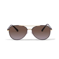 Tessera | Gradient Brown Medium Full Rim Aviator Sunglasses for Men & Women [Polarized]