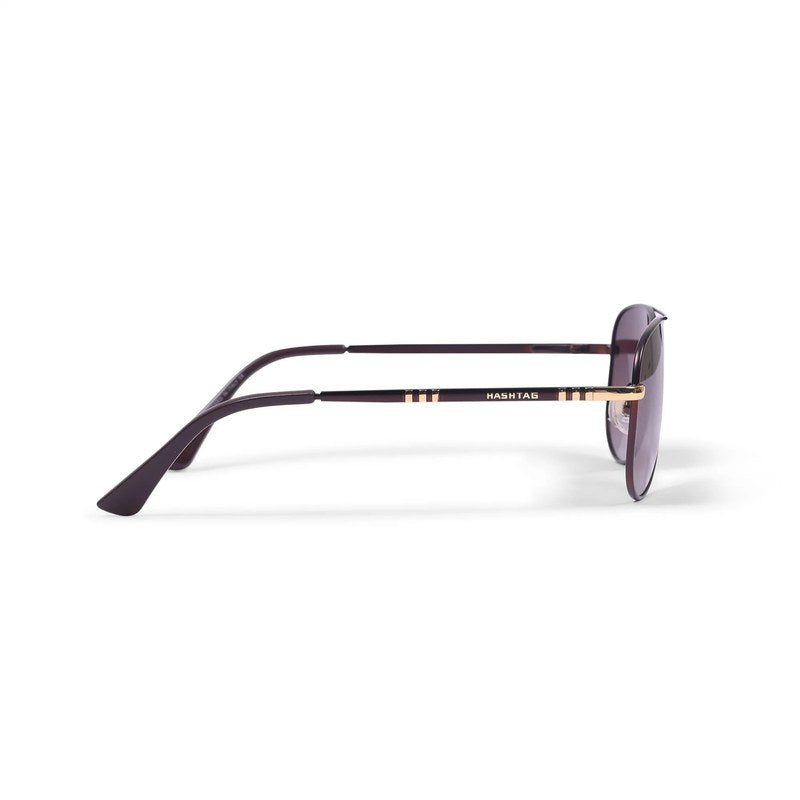 Tessera Gradient Brown Medium Full Rim Aviator Sunglasses for Men & Women — Hashtag Eyewears