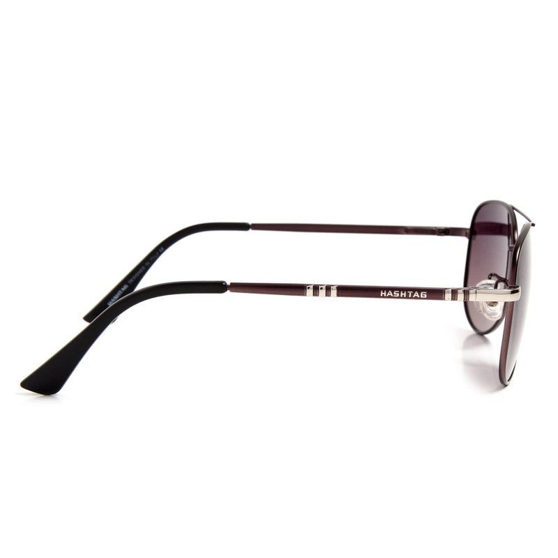 Tessera Gradient Pink Brown Medium Full Rim Aviator Sunglasses for Men & Women — Hashtag Eyewears
