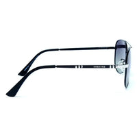 Tessera | Silver & Black Large Full Rim Aviator Sunglasses for Men & Women [Polarized]