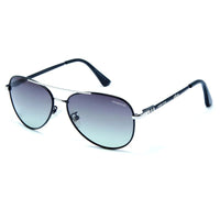 Tessera Silver & Black Large Full Rim Aviator Sunglasses for Men & Women — Hashtag Eyewears
