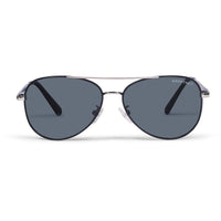Tessera Silver & Black Medium Full Rim Aviator Sunglasses for Men & Women — Hashtag Eyewears