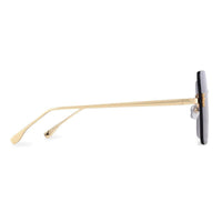 Tesseron Black Small Rim Less Square Sunglasses for Women — Hashtag Eyewears