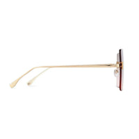 Tesseron Gradient Yellow Small Rim Less Square Sunglasses for Women — Hashtag Eyewears
