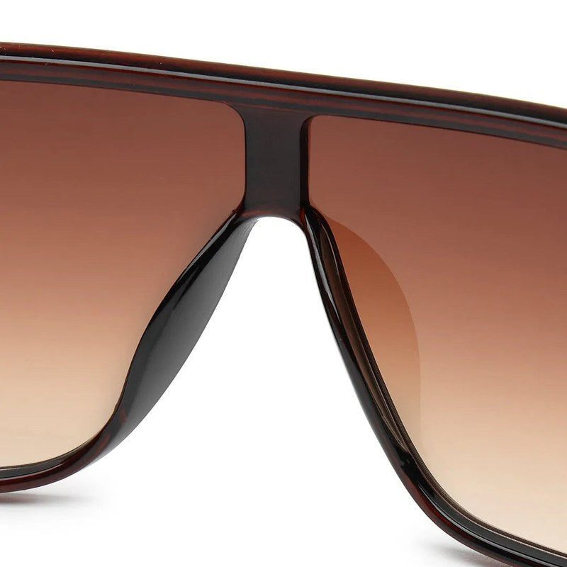 Texas Brown Medium Full Rim Shield Sunglasses for Men & Women — Hashtag Eyewears