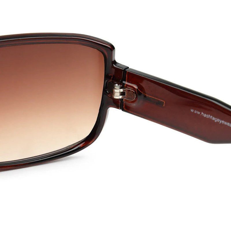 Texas Brown Medium Full Rim Shield Sunglasses for Men & Women — Hashtag Eyewears