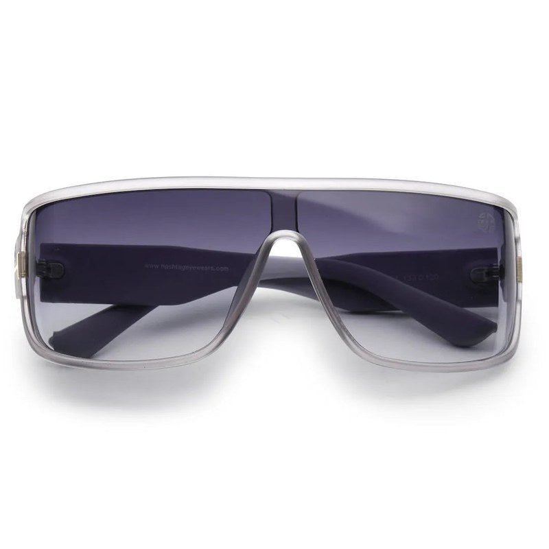Texas Grey Medium Full Rim Shield Sunglasses for Men & Women — Hashtag Eyewears
