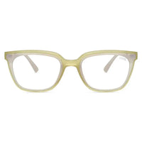 Teyra | Transparent Light Green Medium Full Rim Square Sunglasses for Men & Women [UV-protected] HASHTAG X VOSNO