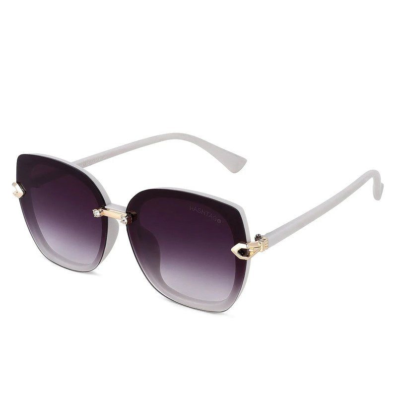 Thalron Black Large Full Rim Butterfly Sunglasses for Men & Women — Hashtag Eyewears