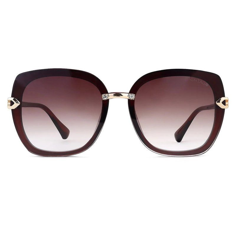 Thalron Gradient Brown Large Full Rim Butterfly Sunglasses for Men & Women — Hashtag Eyewears