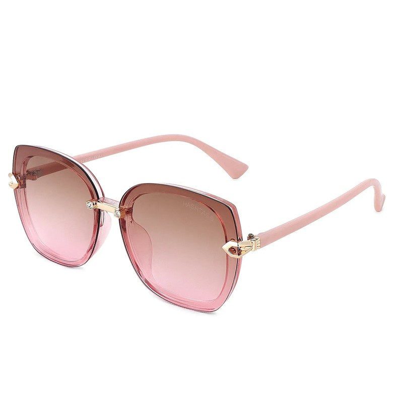 Thalron Gradient Yellow & Pink Large Full Rim Butterfly Sunglasses for Men & Women — Hashtag Eyewears