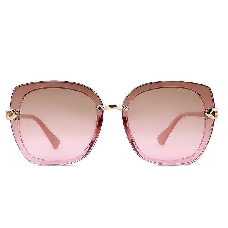 Thalron Gradient Yellow & Pink Large Full Rim Butterfly Sunglasses for Men & Women — Hashtag Eyewears