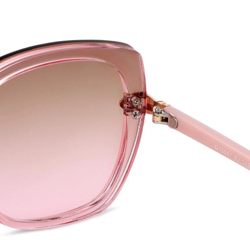 Thalron | Gradient Yellow & Pink Large Full Rim Butterfly Sunglasses for Men & Women [UV-protected]