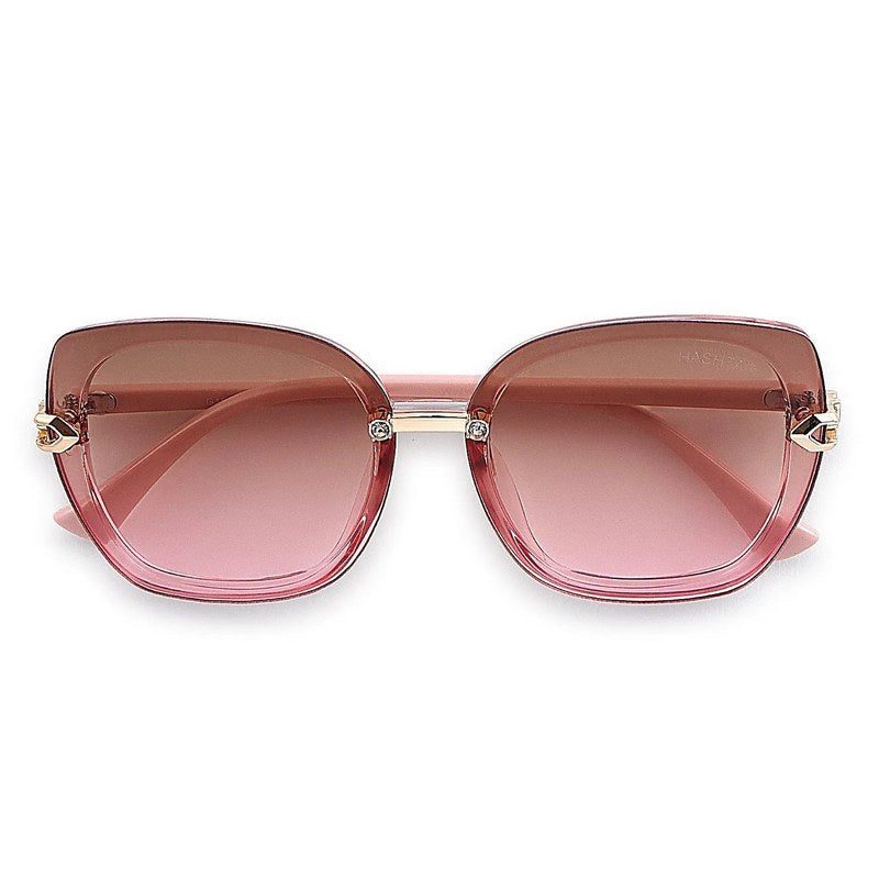 Thalron | Gradient Yellow & Pink Large Full Rim Butterfly Sunglasses for Men & Women [UV-protected]