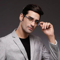 Thermo RM Gun Medium Rim Less Square Eyeglasses for Men & Women — Hashtag Eyewears