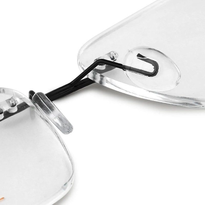Thin Line Black Medium Rim Less Rectangle Eyeglasses for Unisex — Hashtag Eyewears