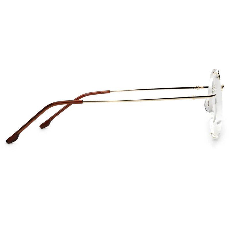Thin line Gold Medium Rim Less Aviator with Lock Side Hinges Eyeglasses for Men — Hashtag Eyewears