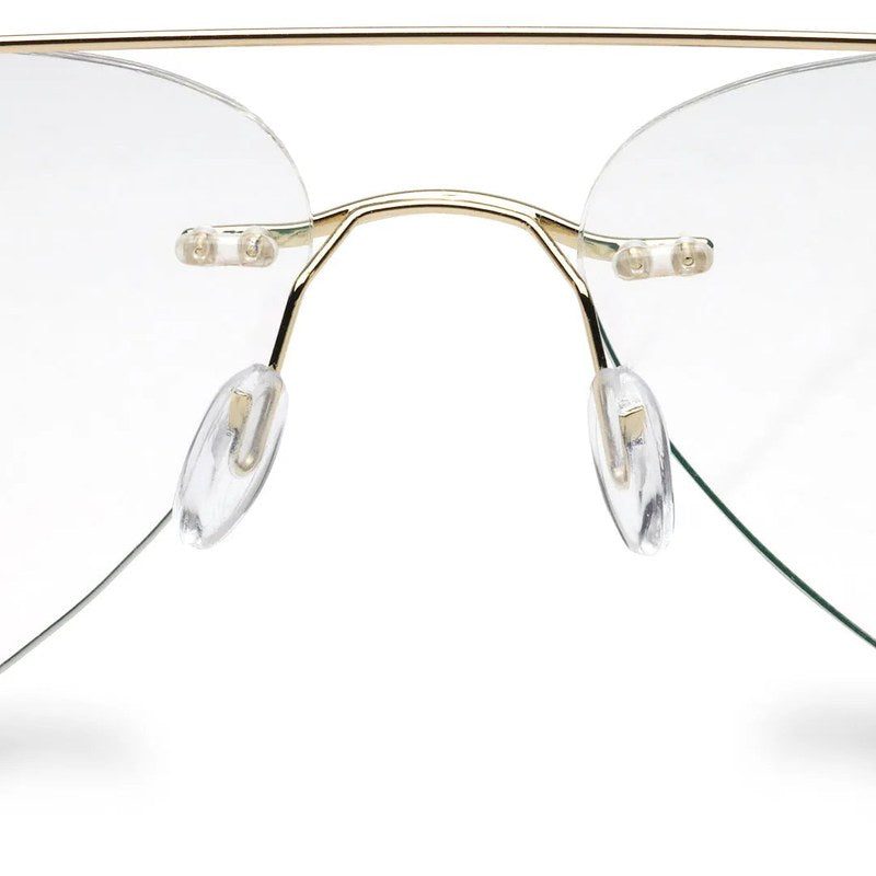 Thin line Gold Medium Rim Less Aviator with Lock Side Hinges Eyeglasses for Men — Hashtag Eyewears
