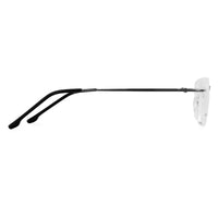 Thin Line Gun Medium Rim Less Rectangle Eyeglasses for Unisex — Hashtag Eyewears