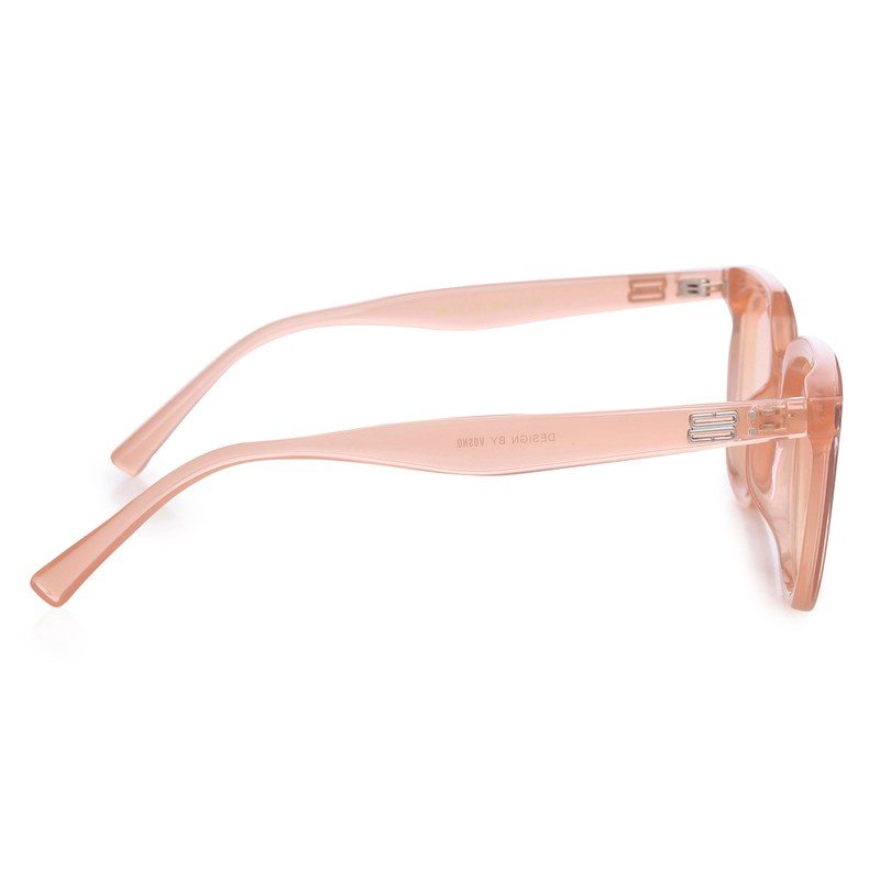 Thryna Transparent Orange Extra-Large Full Rim Wayfarer Sunglasses for Women HASHTAG X VOSNO — Hashtag Eyewears