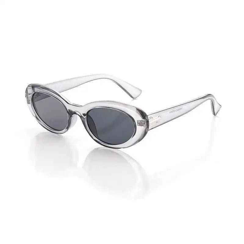 Thunderx | Transparent-Grey Medium Full Rim Oval Sunglasses for Women [UV-protected] HASHTAG X WHITECHERRY