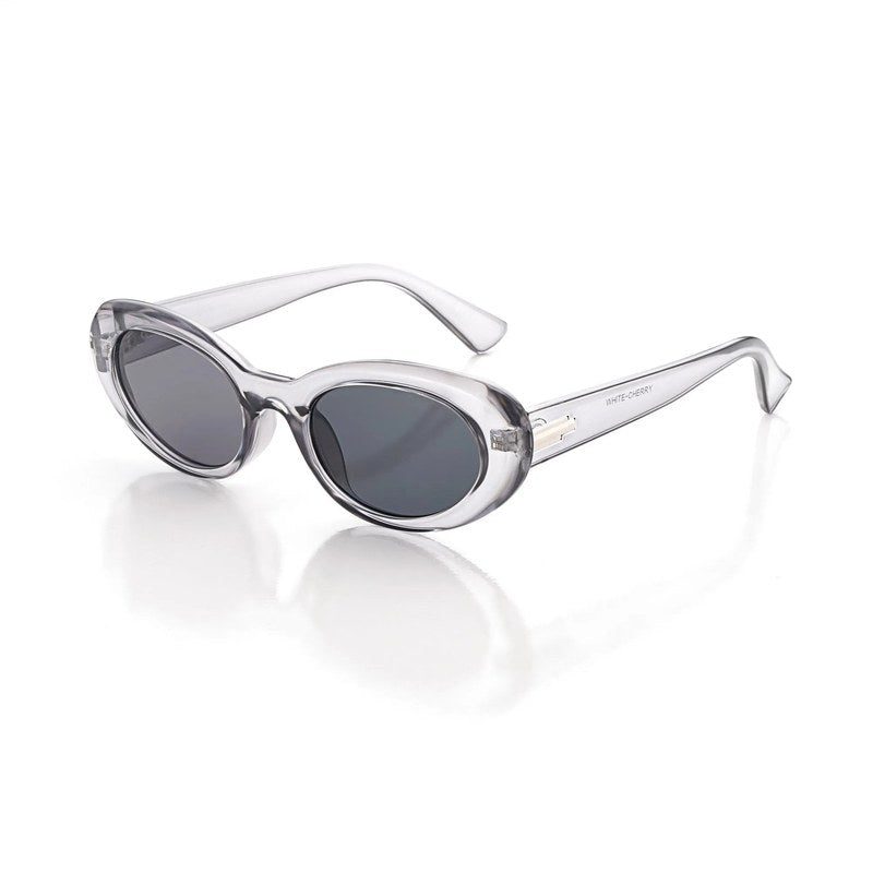 Thunderx Transparent-Grey Medium Full Rim Oval Sunglasses for Women HASHTAG X WHITECHERRY — Hashtag Eyewears