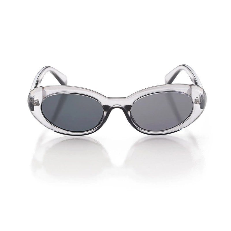 Thunderx Transparent-Grey Medium Full Rim Oval Sunglasses for Women HASHTAG X WHITECHERRY — Hashtag Eyewears