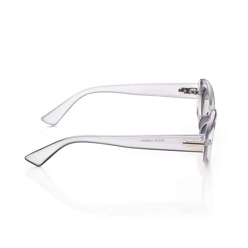 Thunderx Transparent-Grey Medium Full Rim Oval Sunglasses for Women HASHTAG X WHITECHERRY — Hashtag Eyewears