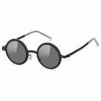 Tint Black Medium Full Rim Round Sunglasses for Men & Women — Hashtag Eyewears