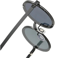 Tint Black Medium Full Rim Round Sunglasses for Men & Women — Hashtag Eyewears