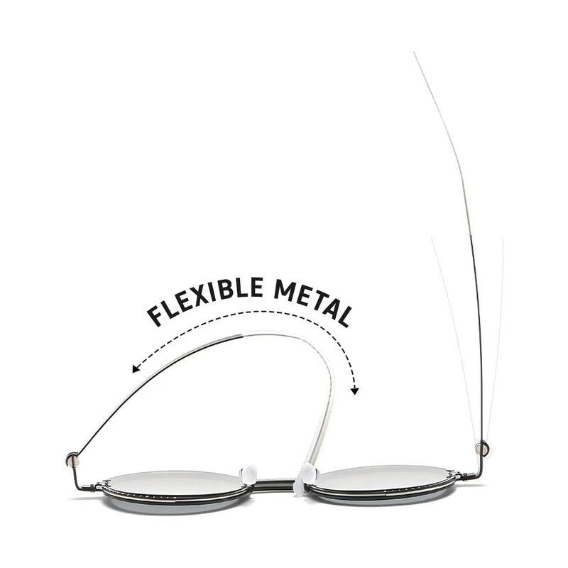 Tint Black Medium Full Rim Round Sunglasses for Men & Women — Hashtag Eyewears