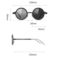 Tint Black Medium Full Rim Round Sunglasses for Men & Women — Hashtag Eyewears