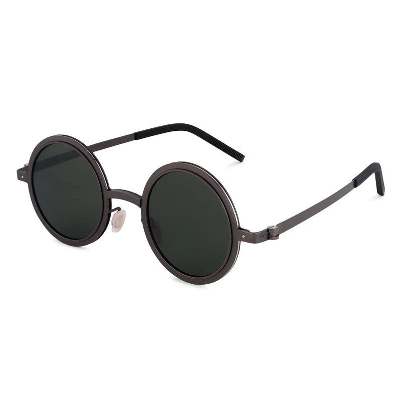 Tint Grey Medium Full Rim Round Sunglasses for Men & Women — Hashtag Eyewears
