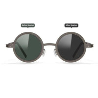 Tint Grey Medium Full Rim Round Sunglasses for Men & Women — Hashtag Eyewears