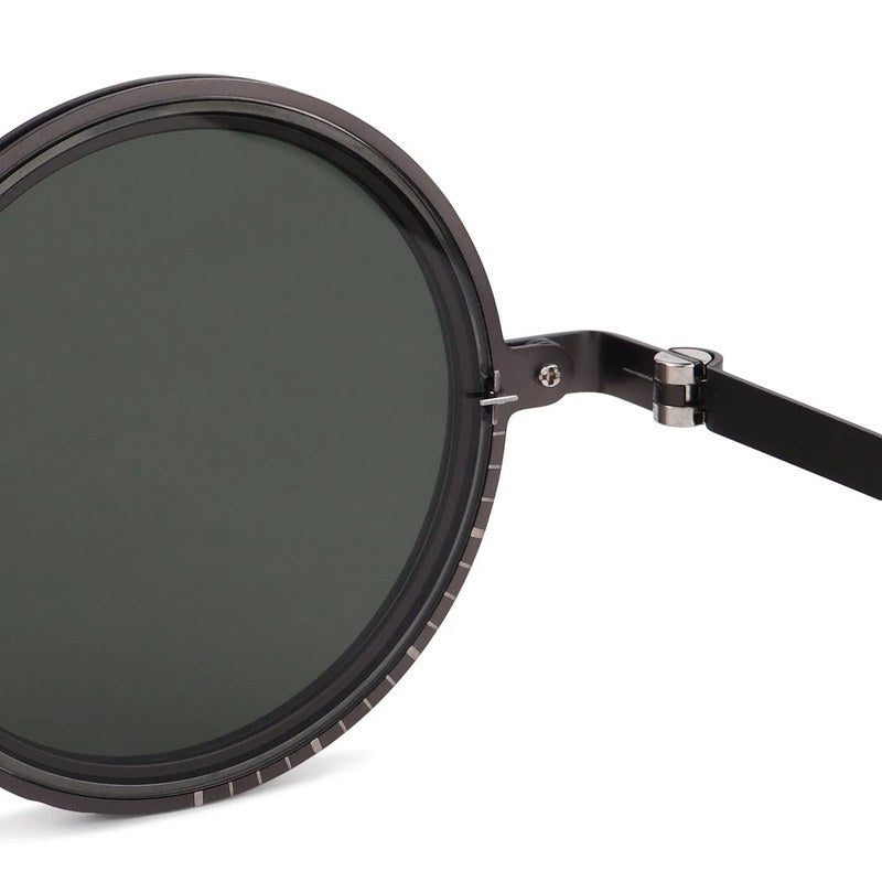 Tint | Grey Medium Full Rim Round Sunglasses for Men & Women [Tint Adjustable]