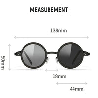 Tint Grey Medium Full Rim Round Sunglasses for Men & Women — Hashtag Eyewears