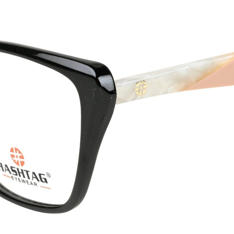 Tinto Black Medium Full Rim Cat Eye with Spring Hinges Eyeglasses for Women — Hashtag Eyewears