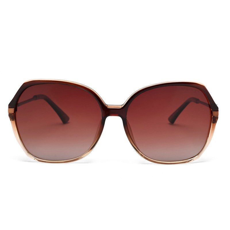 Titanis Gradient Brown Large Full Rim Oval Sunglasses for Women — Hashtag Eyewears