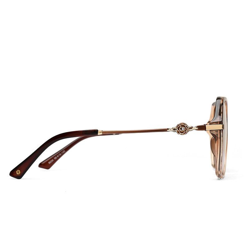 Titanis Gradient Brown Large Full Rim Oval Sunglasses for Women — Hashtag Eyewears