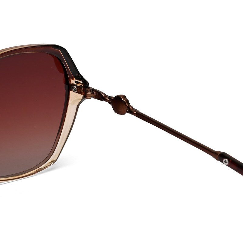 Titanis Gradient Brown Large Full Rim Oval Sunglasses for Women — Hashtag Eyewears