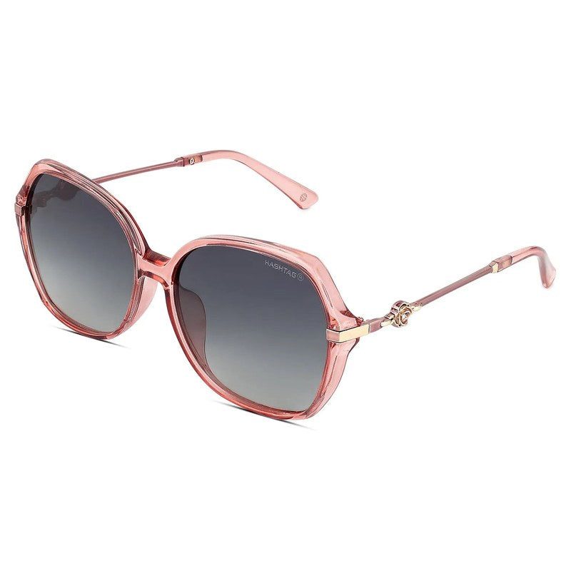 Titanis Pink Large Full Rim Oval Sunglasses for Women — Hashtag Eyewears