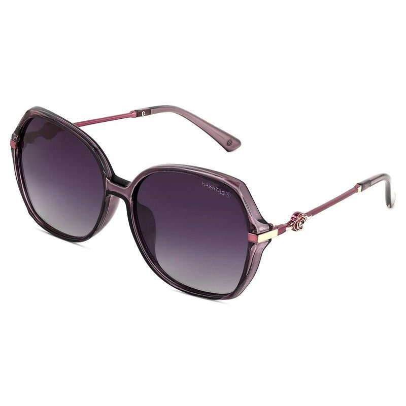 Titanis Purple Large Full Rim Oval Sunglasses for Women — Hashtag Eyewears