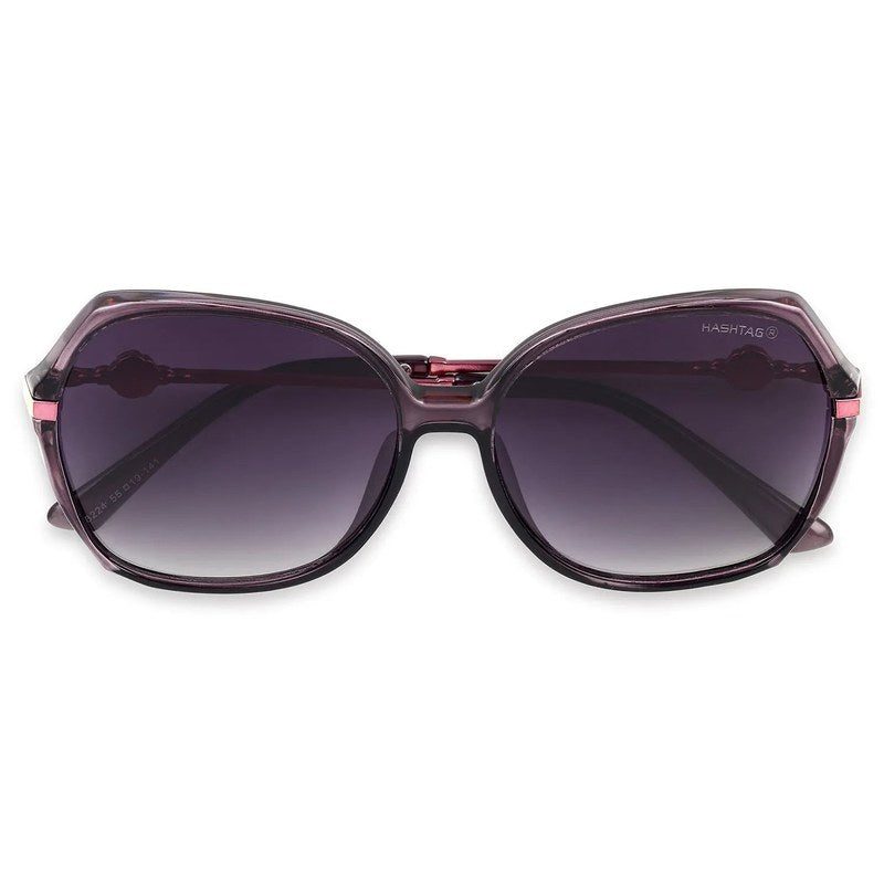 Titanis Purple Large Full Rim Oval Sunglasses for Women — Hashtag Eyewears