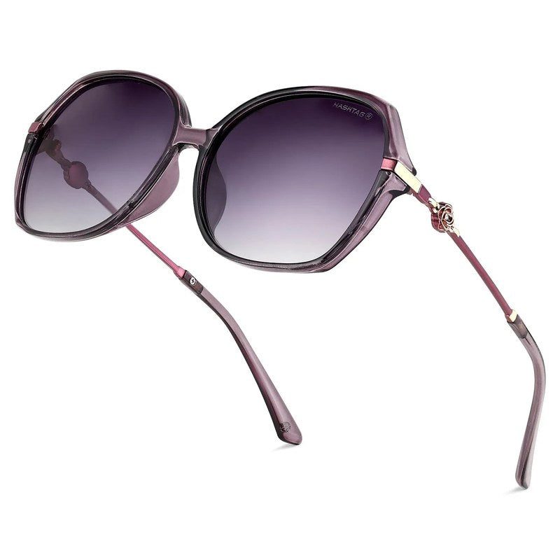 Titanis Purple Large Full Rim Oval Sunglasses for Women — Hashtag Eyewears