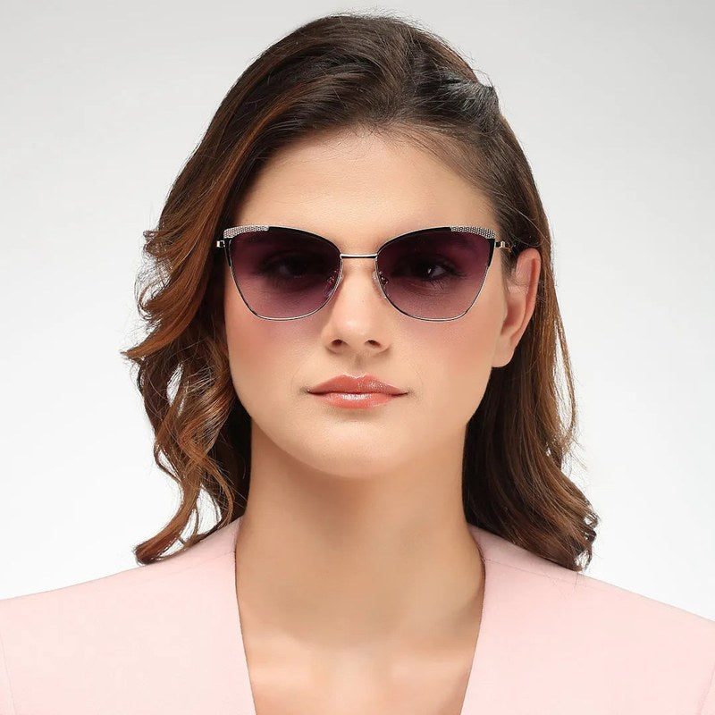 Torion Purple Medium Full Rim Cateye Sunglasses for Women — Hashtag Eyewears